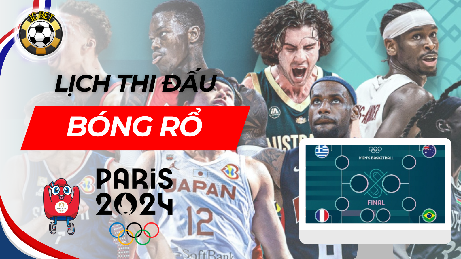 Lịch thi đấu bóng rổ Olympic Paris 2024